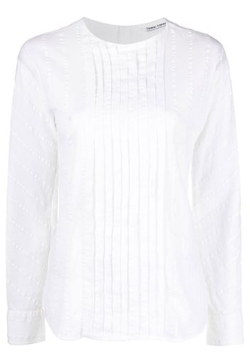 Giorgio Armani Pre-Owned 1970s pleated button-up shirt - White