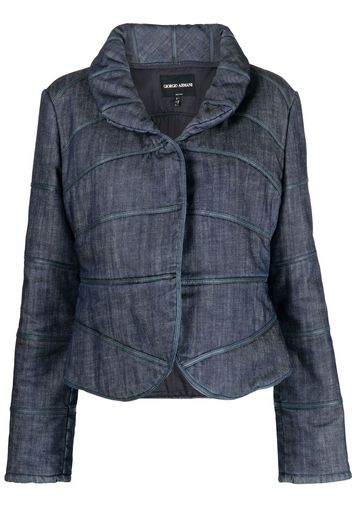 Giorgio Armani Pre-Owned 2000s padded denim jacket - Blue