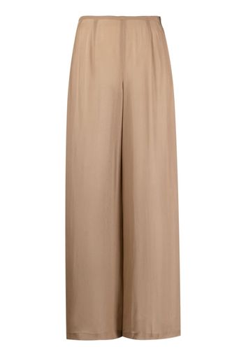 Giorgio Armani Pre-Owned 1990s wide-legged tailored silk trousers - Brown