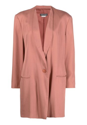 Giorgio Armani Pre-Owned 1990s shawl lapels silk blazer - Pink