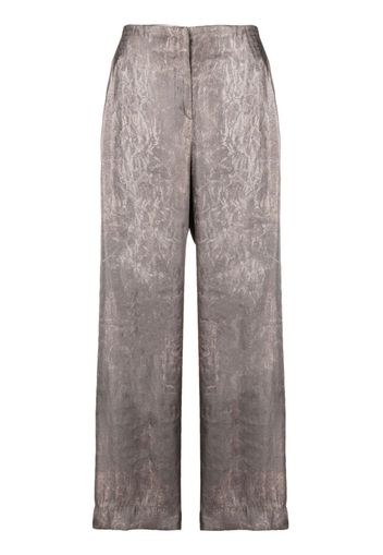 Giorgio Armani Pre-Owned 1990s distressed-print straight-leg trousers - Grey