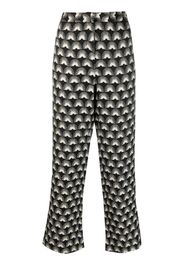 Giorgio Armani Pre-Owned 1990s abstract-print cropped trousers - Black