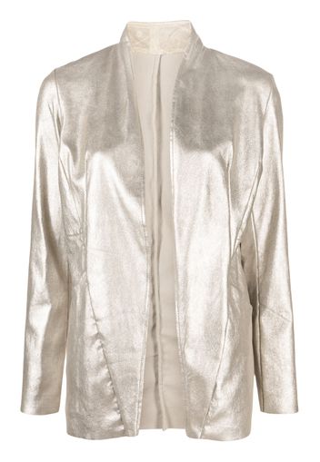 Giorgio Brato open-front metallic blazer - Silver