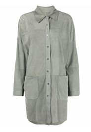 Giorgio Brato long-sleeve suede shirt - Grey