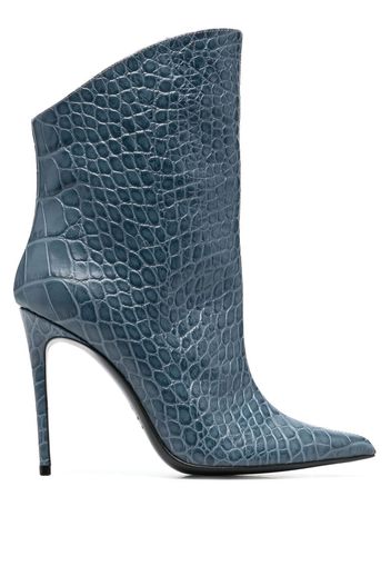 Giuliano Galiano Elise 105mm embossed ankle boots - Blue