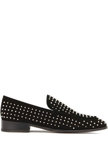 micro-stud embellished loafers