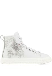 crystal embellished hi-top sneakers