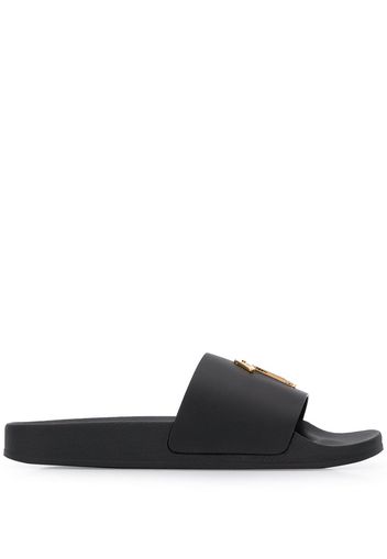 Giuseppe Zanotti logo plaque slides - Black