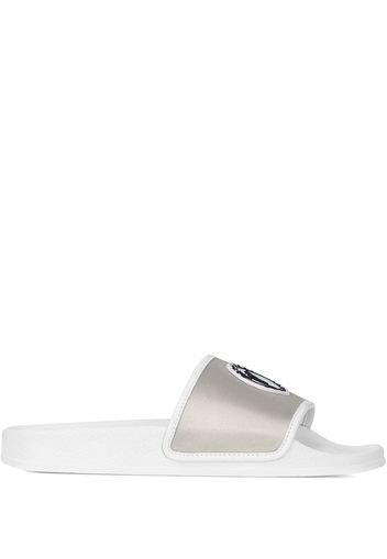 Giuseppe Zanotti Brett satin slides - White