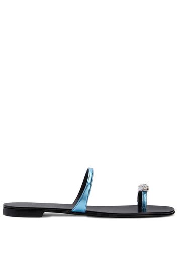 Giuseppe Zanotti crystal toe strap sandals - Blue