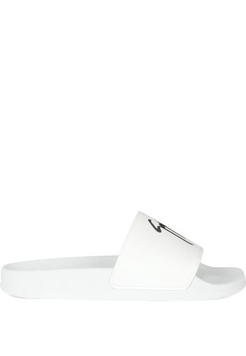 Giuseppe Zanotti Brett signature-logo slides - White