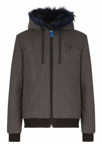 Giuseppe Zanotti Zefiro zip-up hoodie - Grey