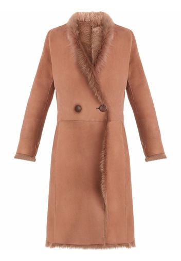 Giuseppe Zanotti Annie suede double-breasted coat - Pink