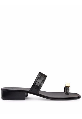 Giuseppe Zanotti Bardack crocodile-effect sandals - Black