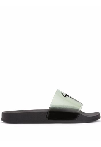 Giuseppe Zanotti Brett logo print slides - Green