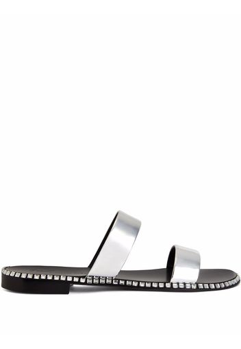 Giuseppe Zanotti Elektron metallic embellished sandals - Silver