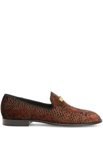 Giuseppe Zanotti Jareth velvet loafers - Brown