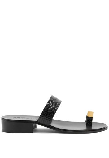 Giuseppe Zanotti Bardack snakeskin-effect sandals - Black