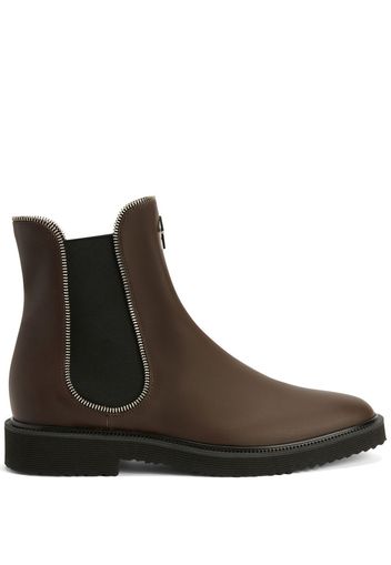 Giuseppe Zanotti zipper-lined leather boots - Brown