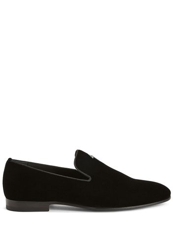 Giuseppe Zanotti slip-on velvet loafers - BLACK