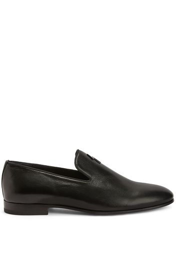 Giuseppe Zanotti leather slip-on loafers - BLACK