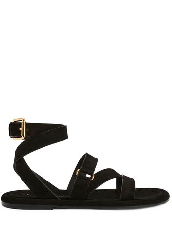 Giuseppe Zanotti Aymon buckled suede sandals - Black