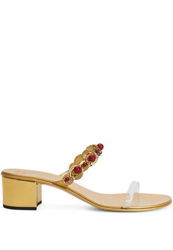 Giuseppe Zanotti beaded braided sandals - Gold