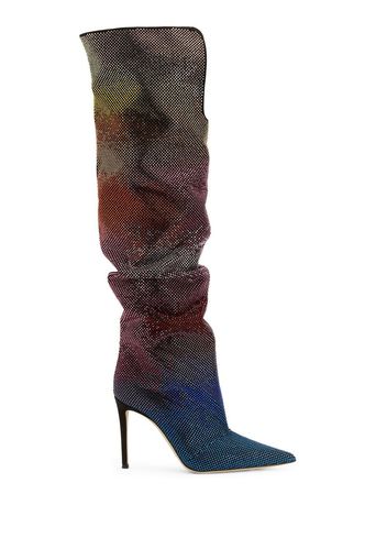 Giuseppe Zanotti Gala Caleido metallic slouch boots - BLACK