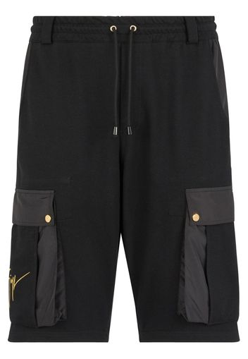 Giuseppe Zanotti drawstring multi-pocket Bermuda shorts - Black