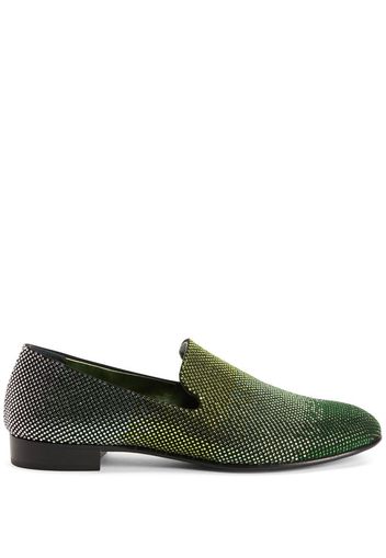 Giuseppe Zanotti Lewis rhinestone loafers - Green