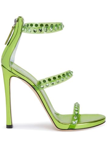 Giuseppe Zanotti 120mm crystal-embellished stiletto sandals - Green