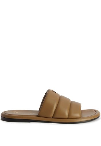 Giuseppe Zanotti Harmande quilted leather slides - Brown