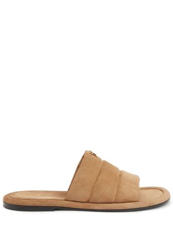 Giuseppe Zanotti Harmande quilted suede slides - Brown