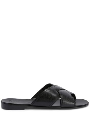 Giuseppe Zanotti Flavio crossed-leather sandals - BLACK