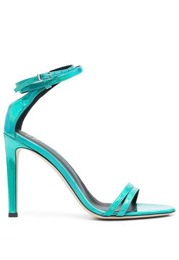 Giuseppe Zanotti 105mm metallic-effect stiletto sandals - Green