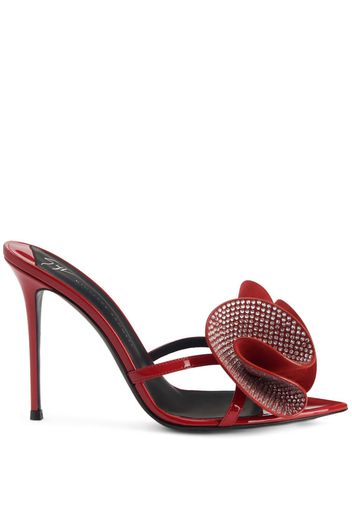 Giuseppe Zanotti 105mm appliqué-detail mules - Red