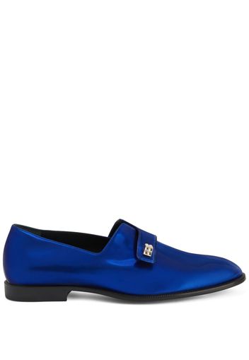 Giuseppe Zanotti Marty metallic-effect loafers - Blue