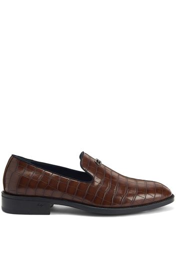 Giuseppe Zanotti Imrham crocodile-effect loafers - Brown