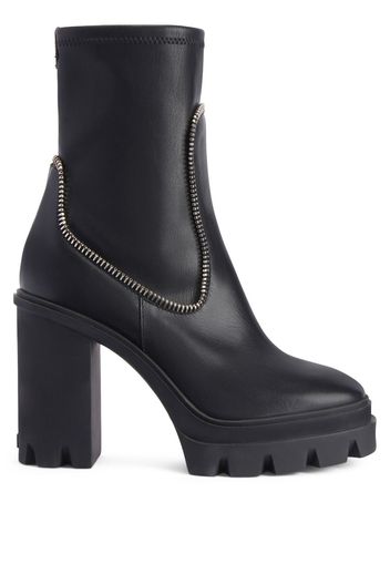 Giuseppe Zanotti Cubalibre 110mm zip-detail boots - Black