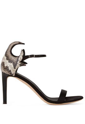 Giuseppe Zanotti Nyco 85mm snakeskin-effect sandals - Black