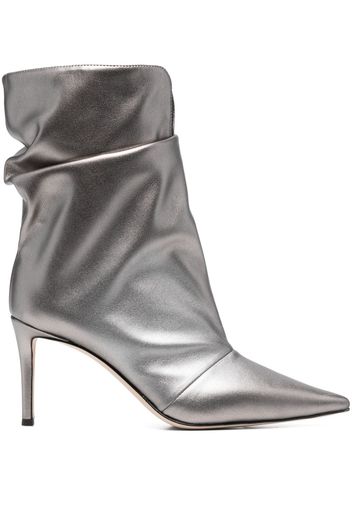 Giuseppe Zanotti Yunah 80mm metallic-finish boots - Silver