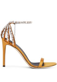 Giuseppe Zanotti Adele crystal 105mm sandals - Gold