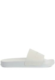 Giuseppe Zanotti logo-print flat slides - White