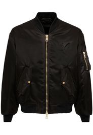 Giuseppe Zanotti logo-embroidered lightweight bomber jacket - Black