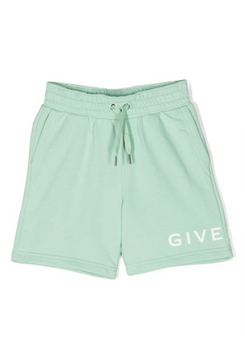 Givenchy Kids logo-print drawstring shorts - Green