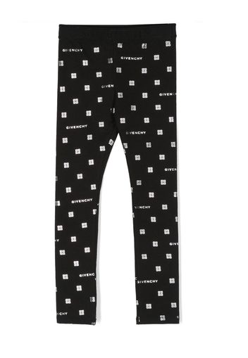 Givenchy Kids 4G-print high-rise leggings - Black