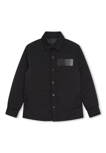 Givenchy Kids logo-patch long-sleeve shirt - Black