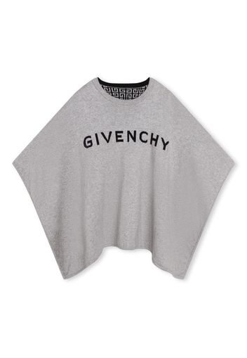 Givenchy Kids 4G-motif round-neck reversible cape - Grey