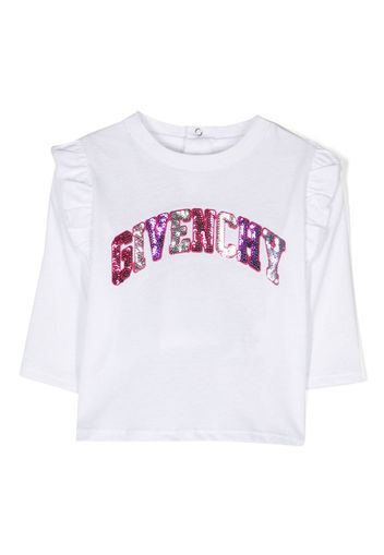 Givenchy Kids sequin-embellished logo T-shirt - White