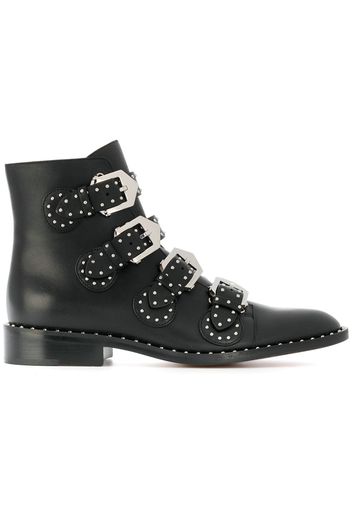 Givenchy studded buckled boots - Black